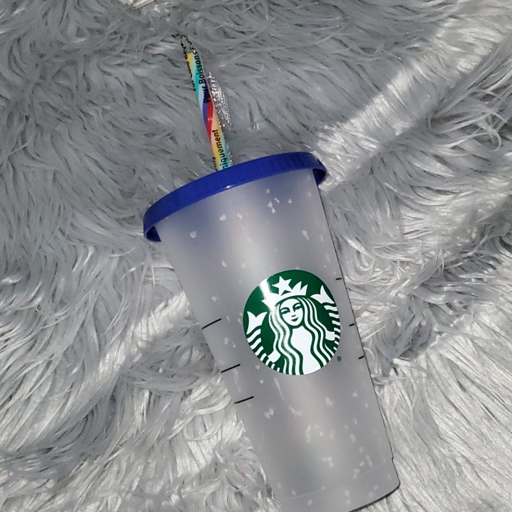 Starbucks confetti tumbler with straw